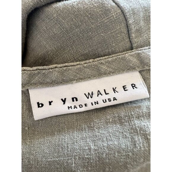 Bryn Walker Huxley Tunic Tank Sage Green 100% Linen Lagenlook Minimalist Sz 1X - Picture 7 of 9